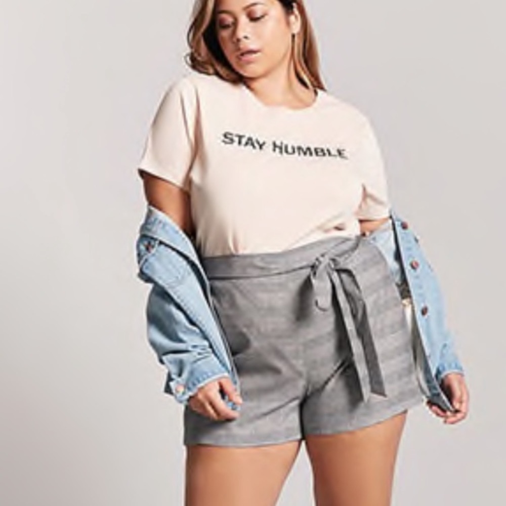 NWOT Forever 21 Plus Size Glen Plaid Shorts Paper Bag Waist Academia Size 3x